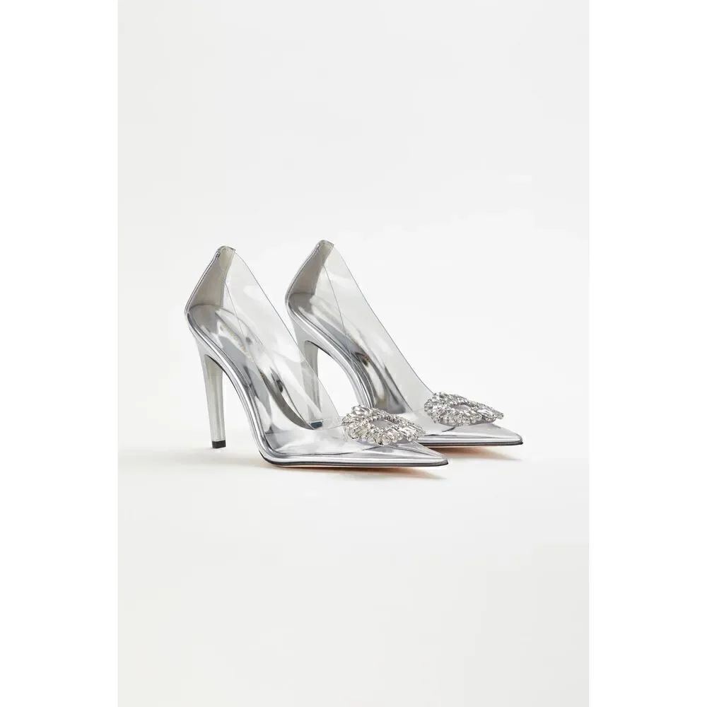 Good American Women's CINDER-F*CKING-RELLA Jeweled Stiletto Pumps Size 9.5 NEW